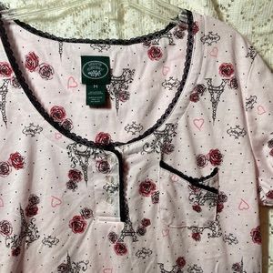 Paris Eiffel tower pajama top